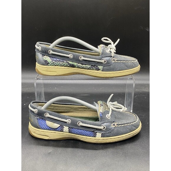 SPERRY TOP-SIDER SHOES BOAT SHOE  SNAKE SKIN PRINT womens size 6.5 M 9287939 - Picture 1 of 7